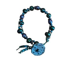 Fresh Water Pearl Beaded Bracelet with ceramic closure